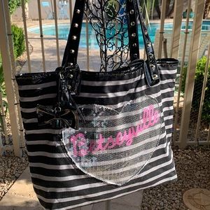 Betsey Johnson canvas tote bag
